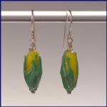 Corn on the Cob Earrings - $25
Quintessential Iowa! Lampworked glass, Austrian crystal and sterling silver ear wires.