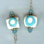 Ivory and Turquoise earrings